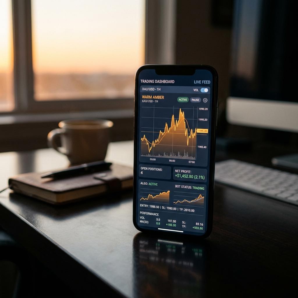Verdant Capstone AI crypto trading platform interface on mobile device